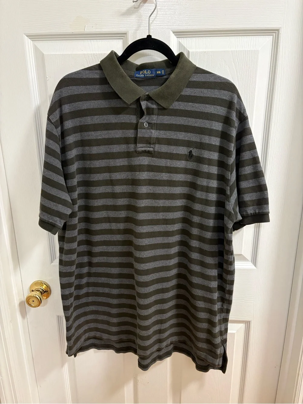 Polo Ralph Lauren gray striped polo shirt
